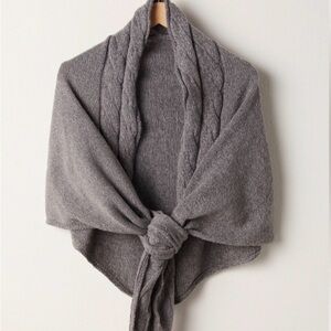 Free People Charcoal Knit Wrap